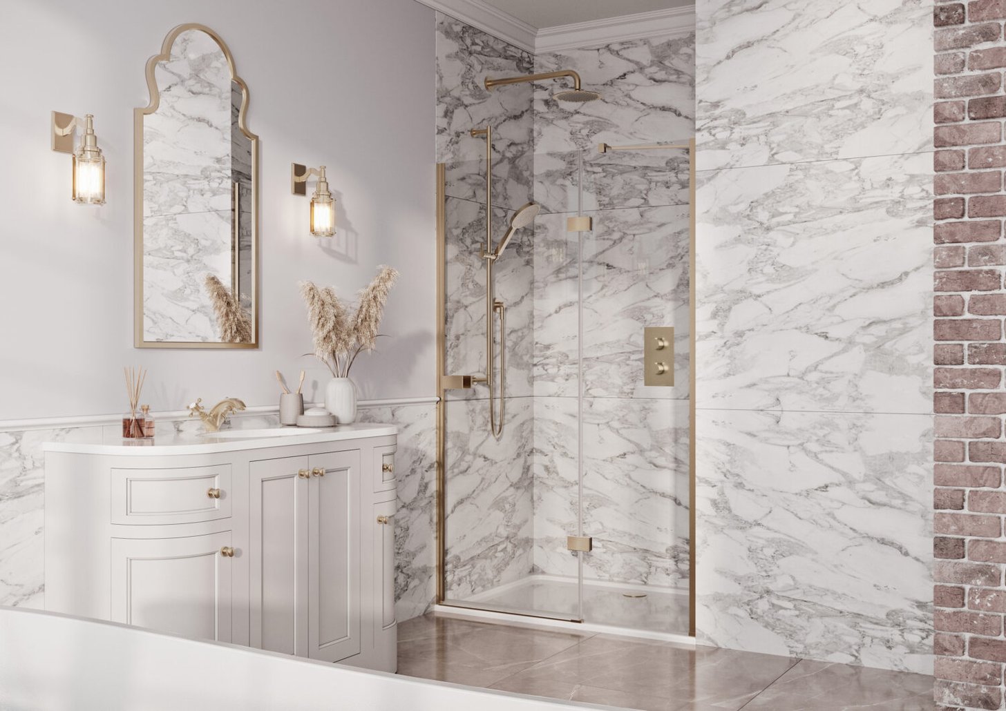 Athena Hinged Door & Side Panel 800mm