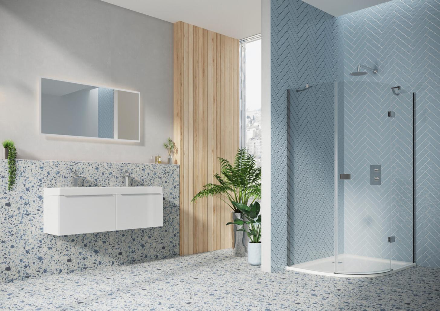 Athena Hinged Offset Quadrant 1200 x 900mm