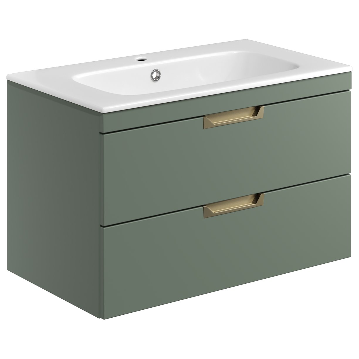 Aubrey 800mm 2 Drawer Vanity Reed Green