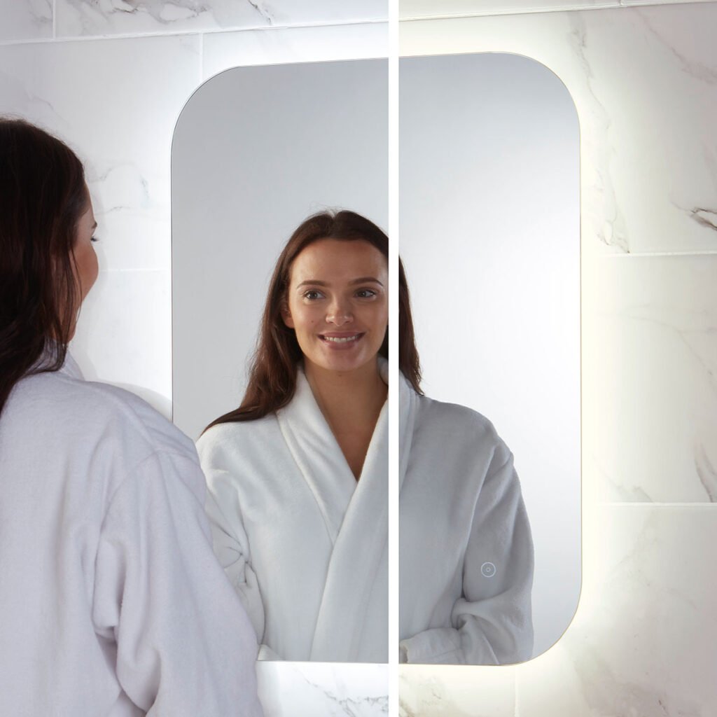 MOQ Aura LED Mirror W/Demister Pad 800 x 600mm