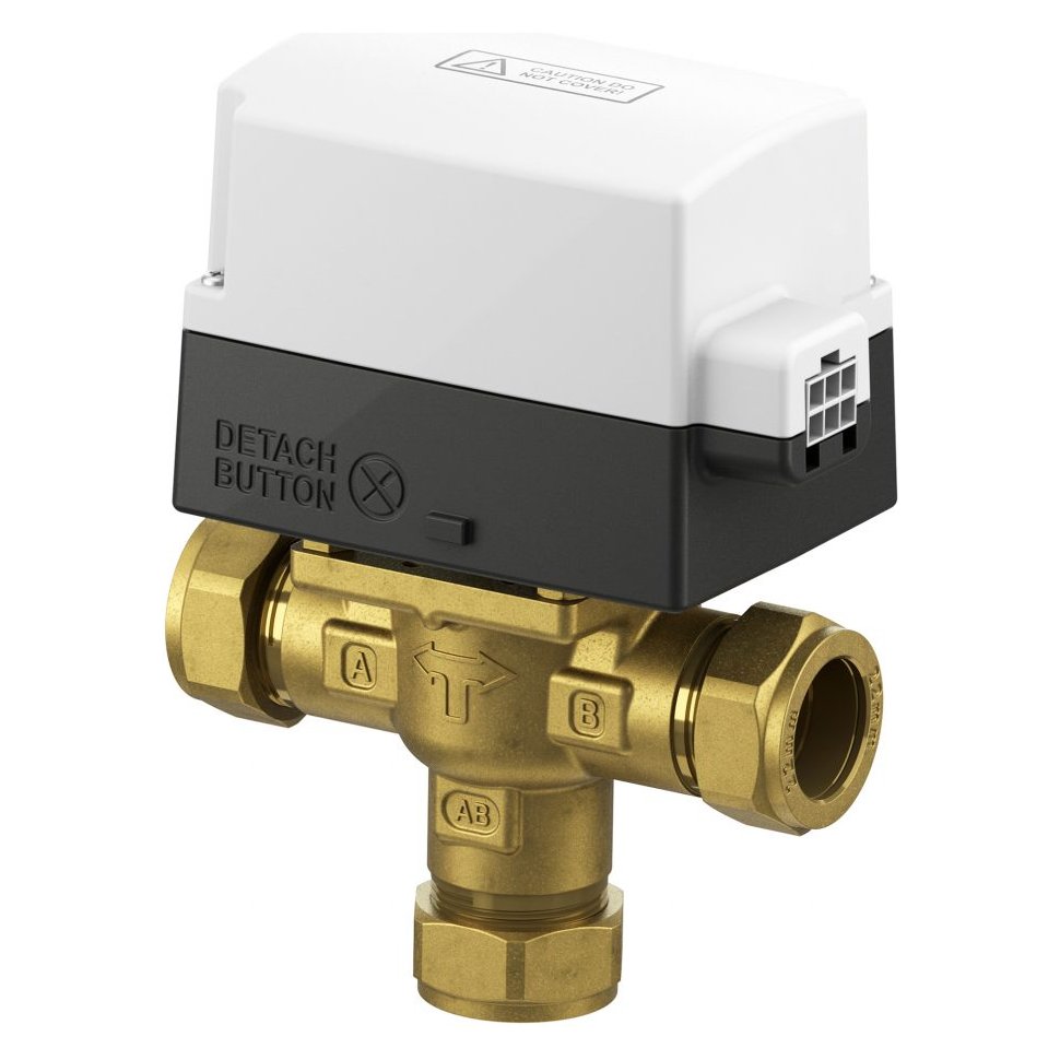 22mm 3 port motorised valve