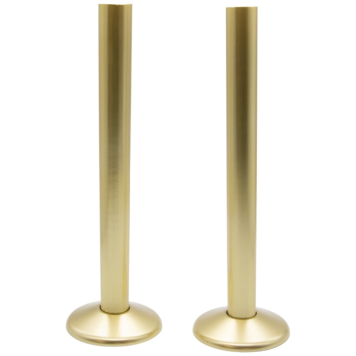 Brushed Brass Pipe Covers & Collars (Pair)
