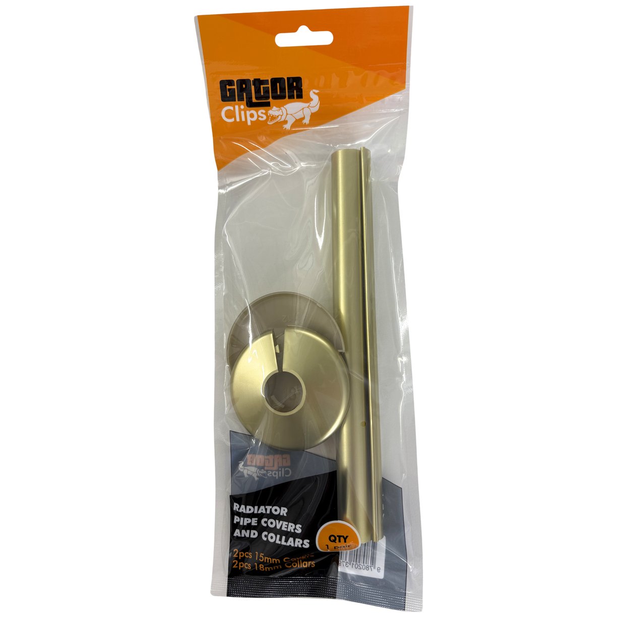 Brushed Brass Pipe Covers & Collars (Pair)