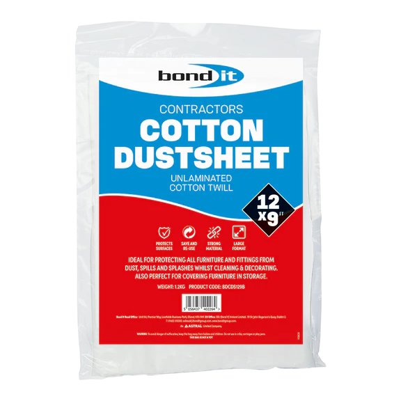 Cotton Twill Dust Sheet 12' x 9'