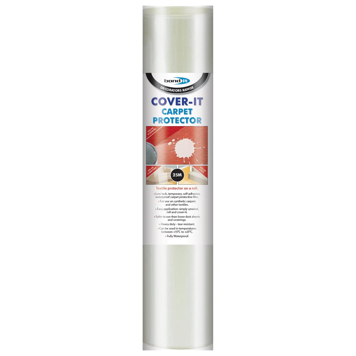 Cover-It Carpet Protector Roll Clear 600mm x 50m x 0.045mm