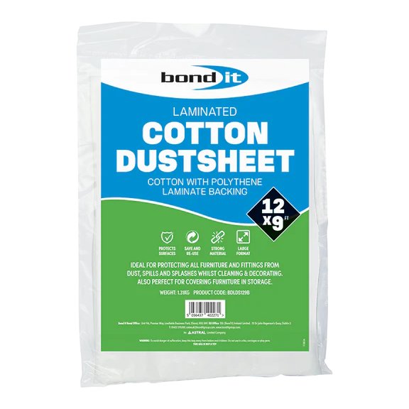 Laminated Cotton Dust Sheet 12' x 9'