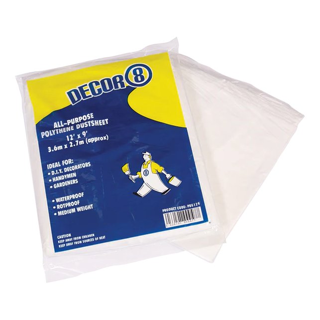 All Purpose Polythene Dust Sheet 12' x 9'