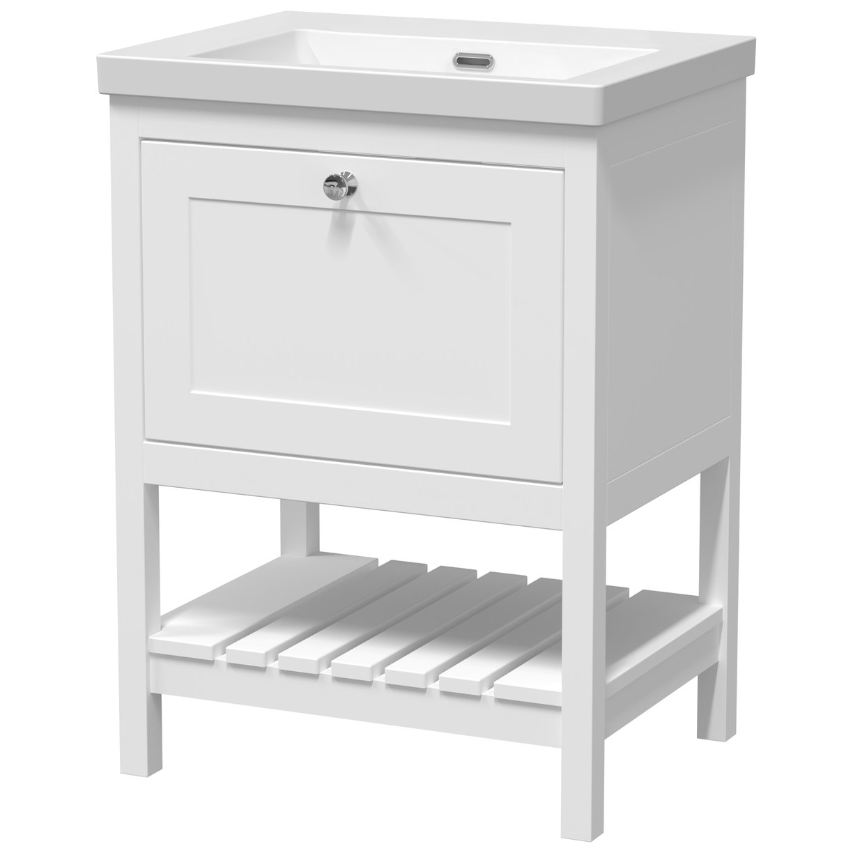 600 F/S Drawer Contemporary Basin 0TH - Pure White