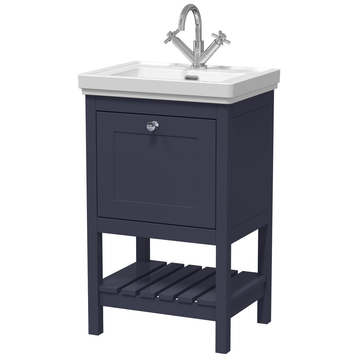 500 F/S Single Drawer Unit & Classic Basin 1Th - Indigo Blue
