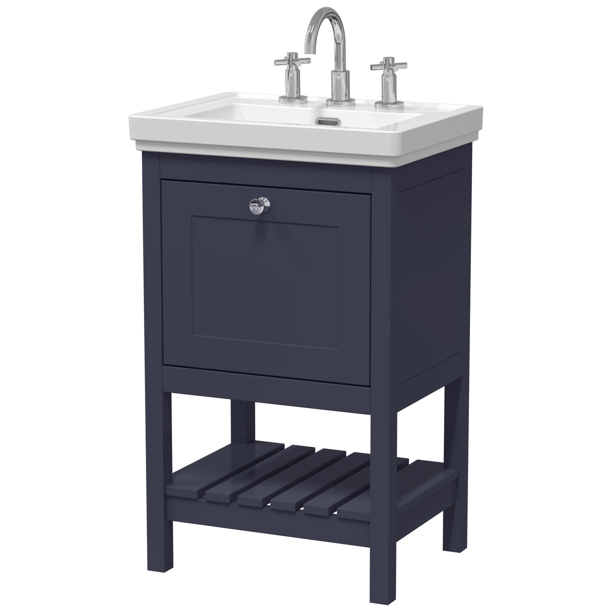 500 F/S Single Drawer Unit & Classic Basin 3Th - Indigo Blue
