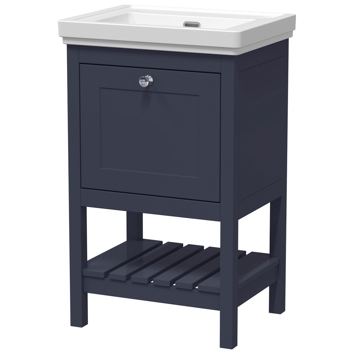 500 F/S Single Drawer Unit & Classic Basin 0Th - Indigo Blue