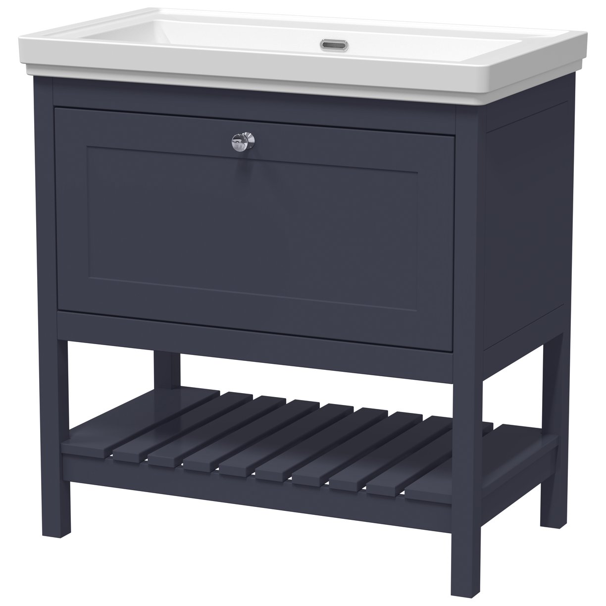 800 F/S Single Drawer Unit & Classic Basin 0Th - Indigo Blue