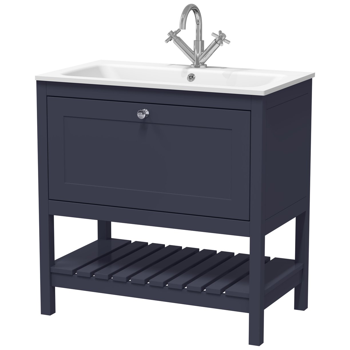 800 F/S Drawer & Stone Basin 1TH - Indigo Blue