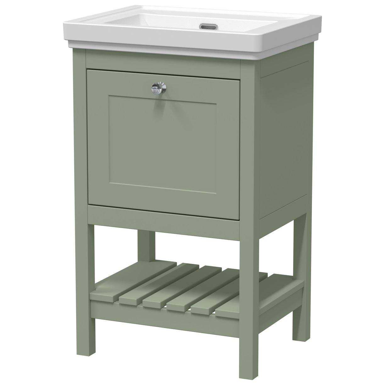 500 F/S Single Drawer Unit & Classic Basin 0Th - Matt Green