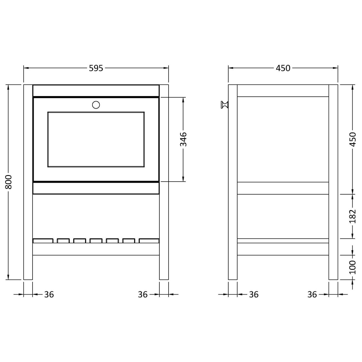 600 F/S Single Drawer Unit - Matt Green