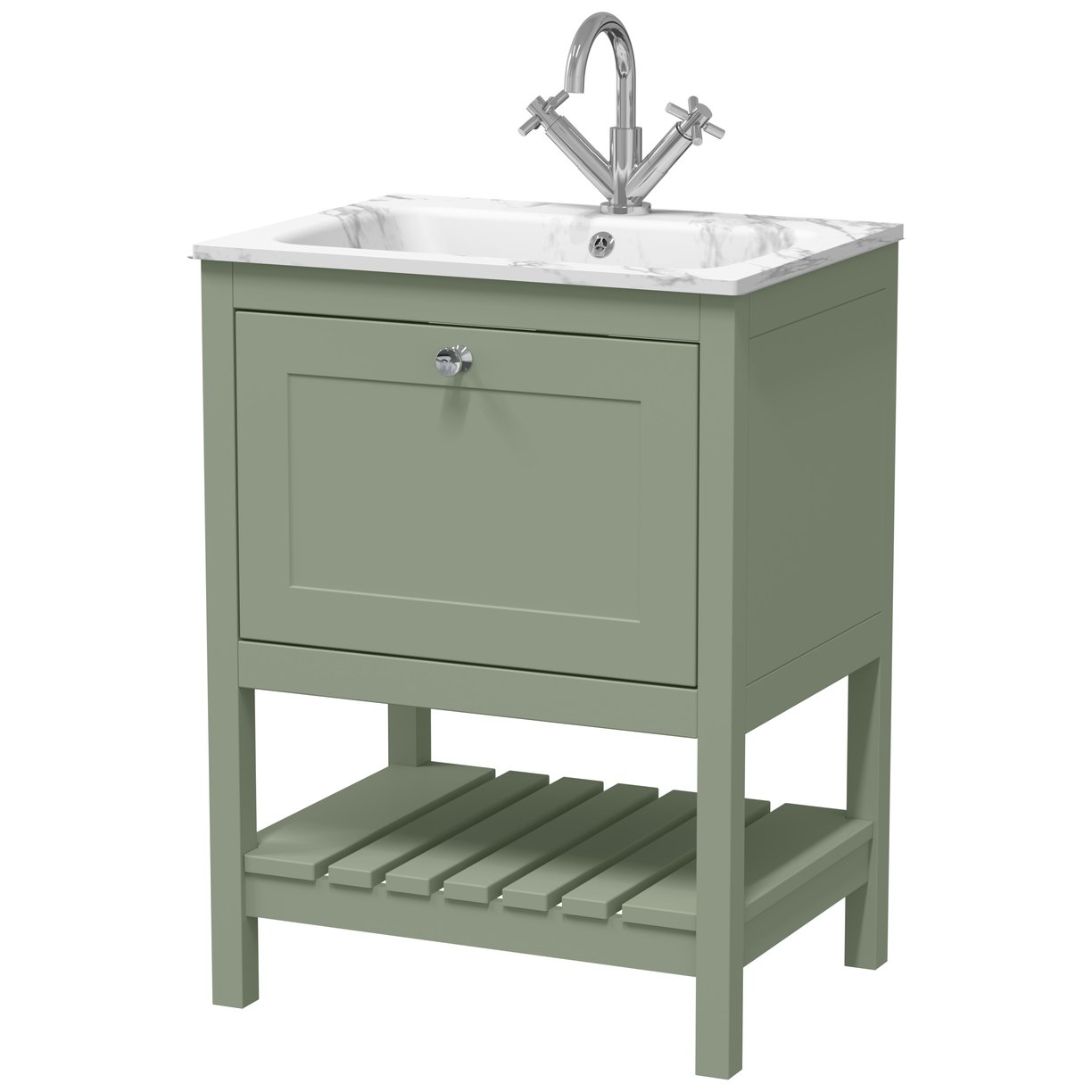 600 F/S Drawer & Stone Basin 1TH - Matt Green