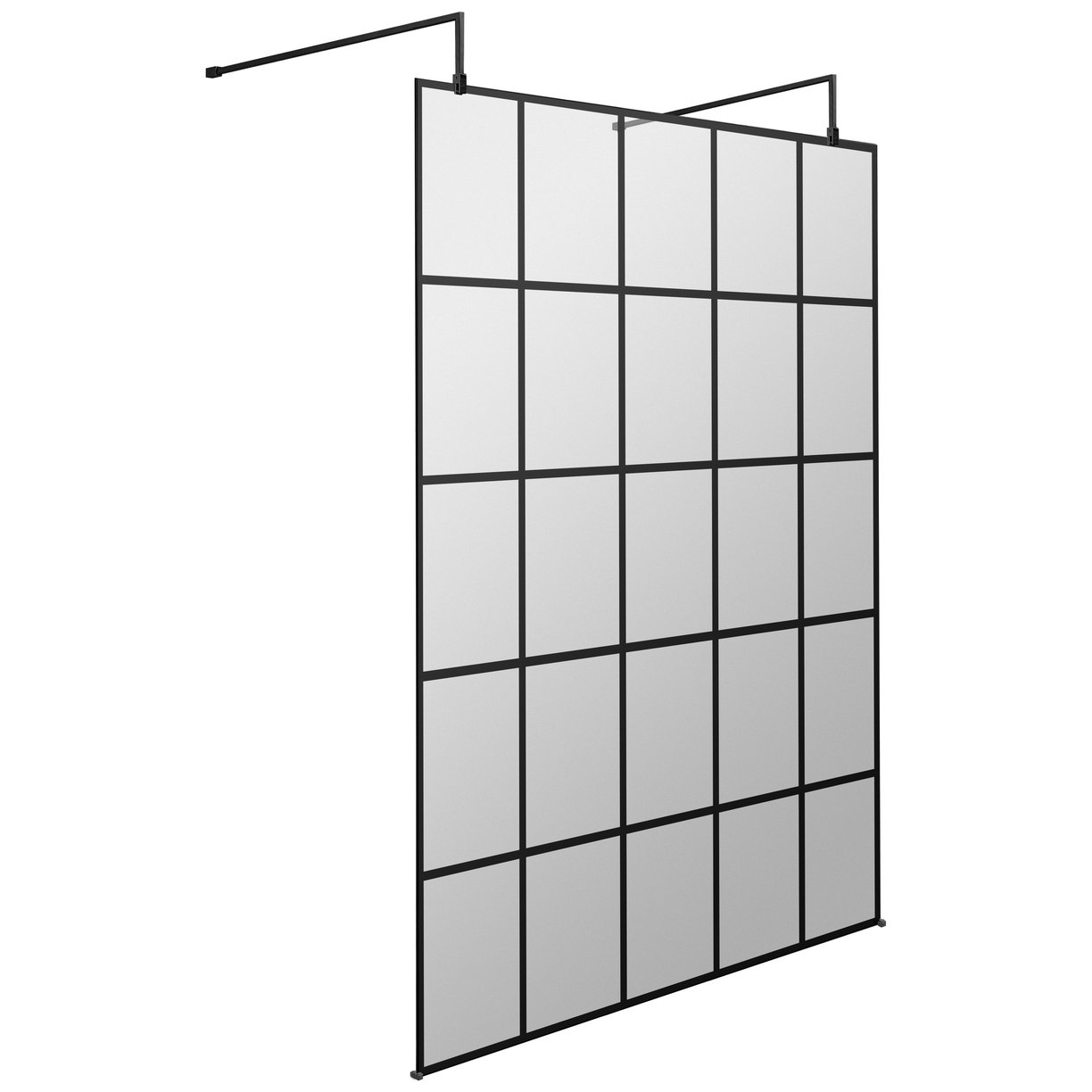 1400Mm Frame Screen With Arms And Feet - Matt Black