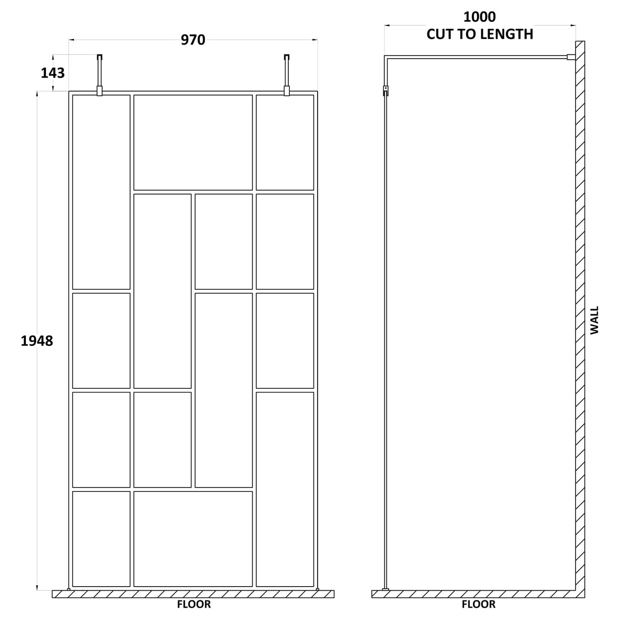 Abstract 1000 Screen With Arms And Feet - Matt Black