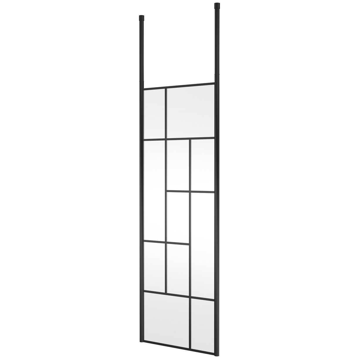 Abstract 700 Screen With Ceiling Posts - Matt Black