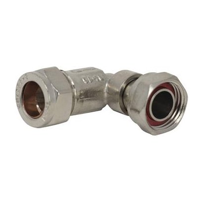 15MM CHROME BENT SERVICE VALVE COMPRESSION