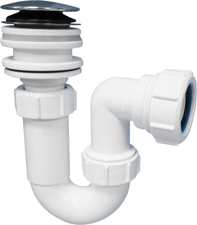 McAlpine 11/4" Tubular Trap & Clicker Basin Waste BK2