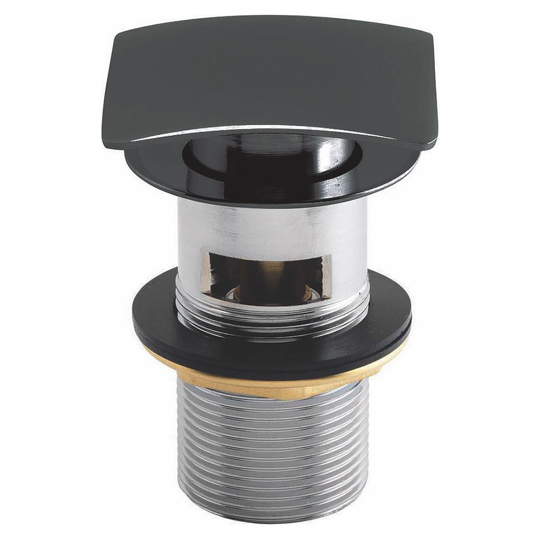 Black Square slotted Sprung Basin Waste