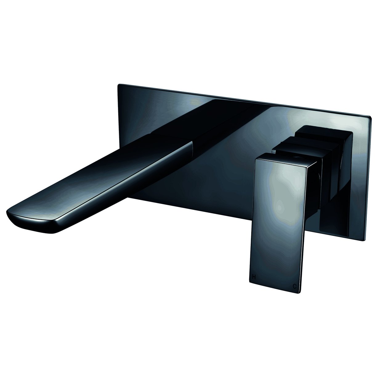 MOQ Muro Black Wall Mounted Bath Mixer
