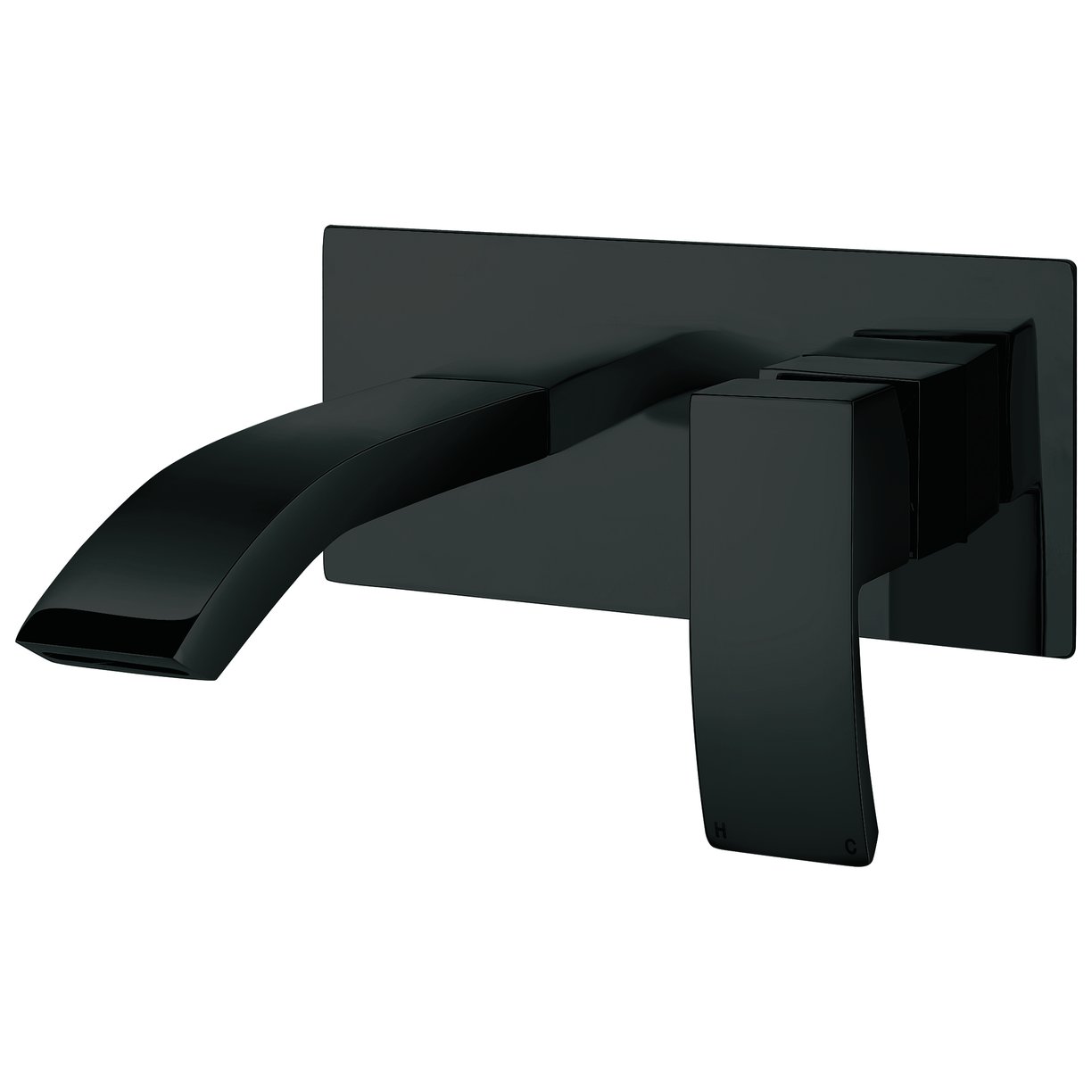 Matt Black Wall Mounted Basin Mixer