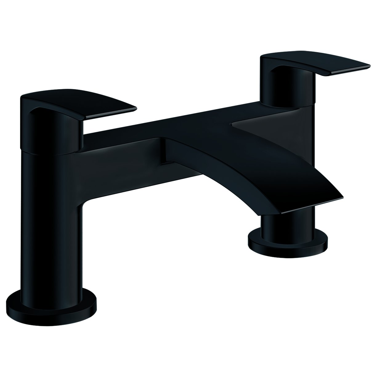 Matt Black Deck Mounted Bath Filler