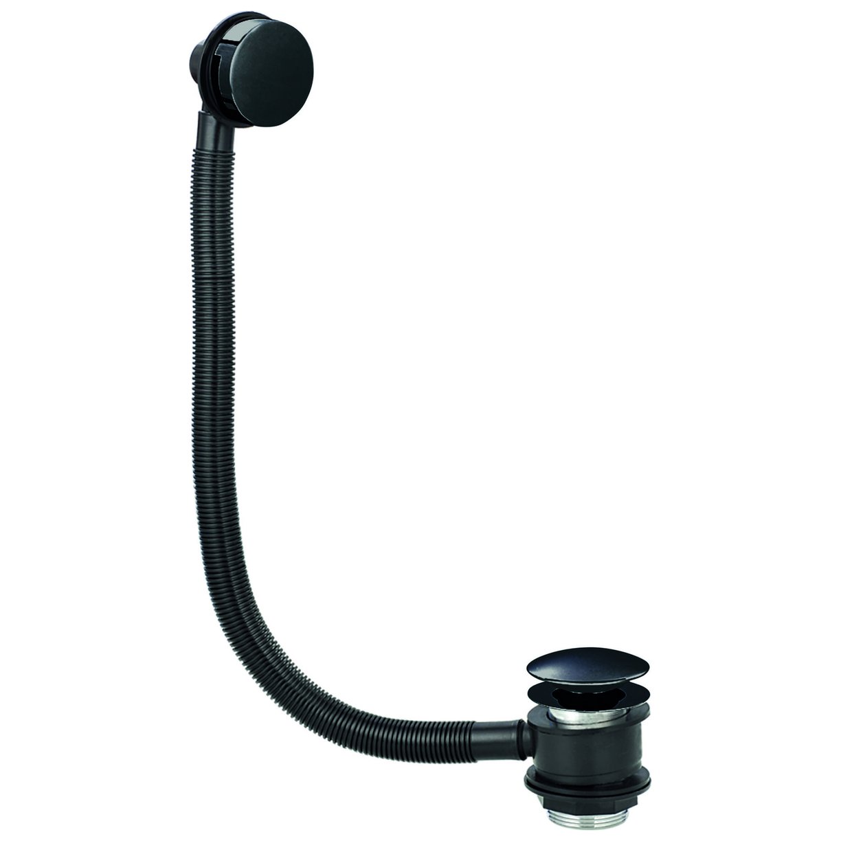 Black Bath Pop-Up Waste with Overflow