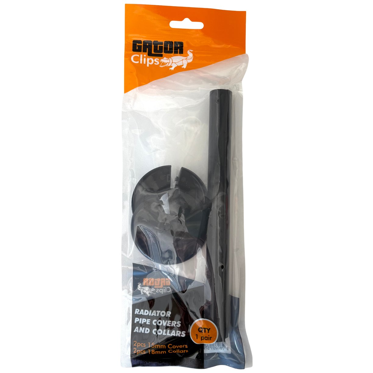 Black Pipe Covers & Collars (Pair)