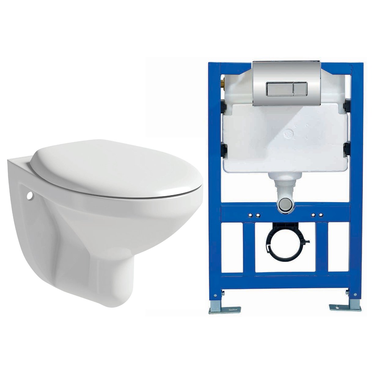 Geo Wall Hung Pan, Seat & Storr In Wall Frame System