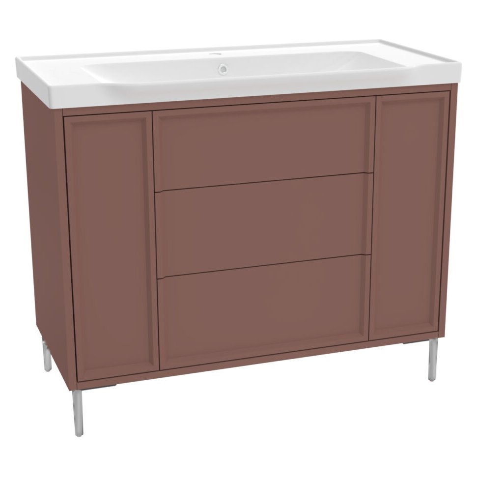 Bota 1000 Floor Standing Vanity Unit (inc. Chrome Leg Set) & Basin