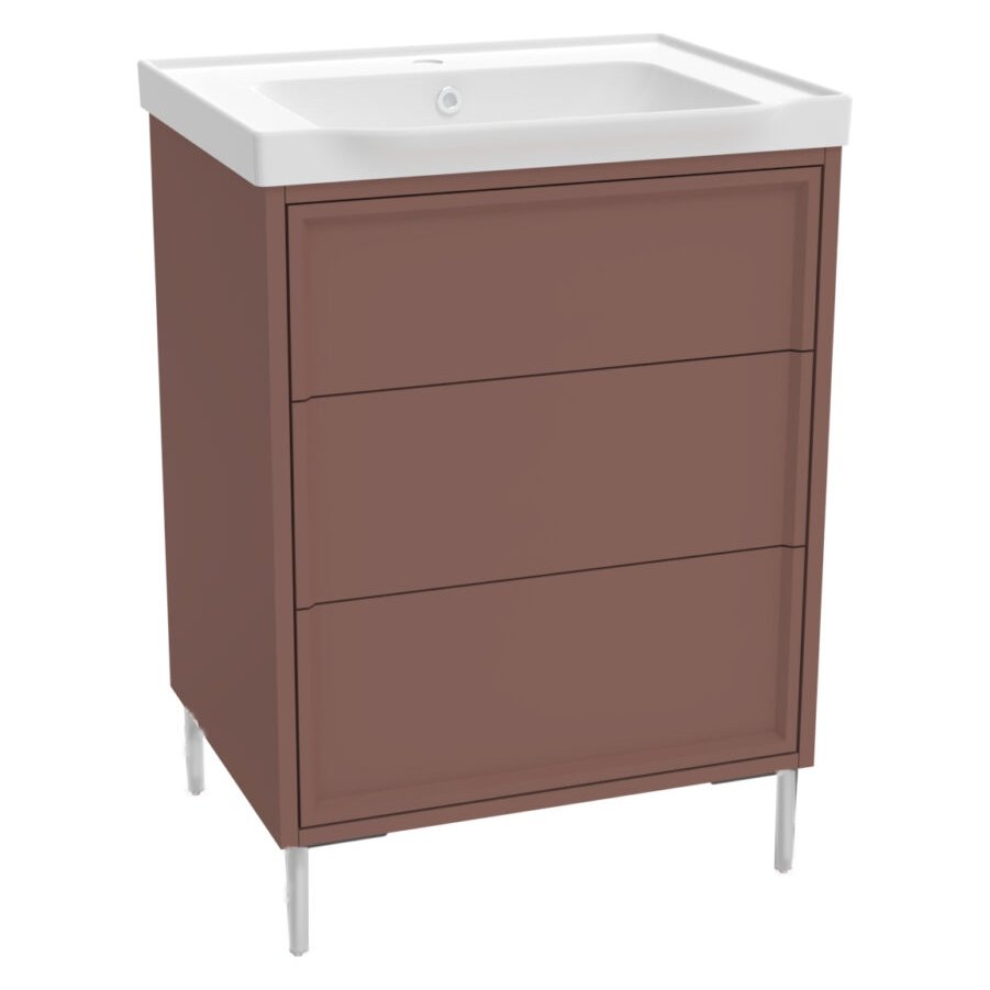 Bota 600 Floor Standing Vanity Unit (inc. Chrome Leg Set) & Basin