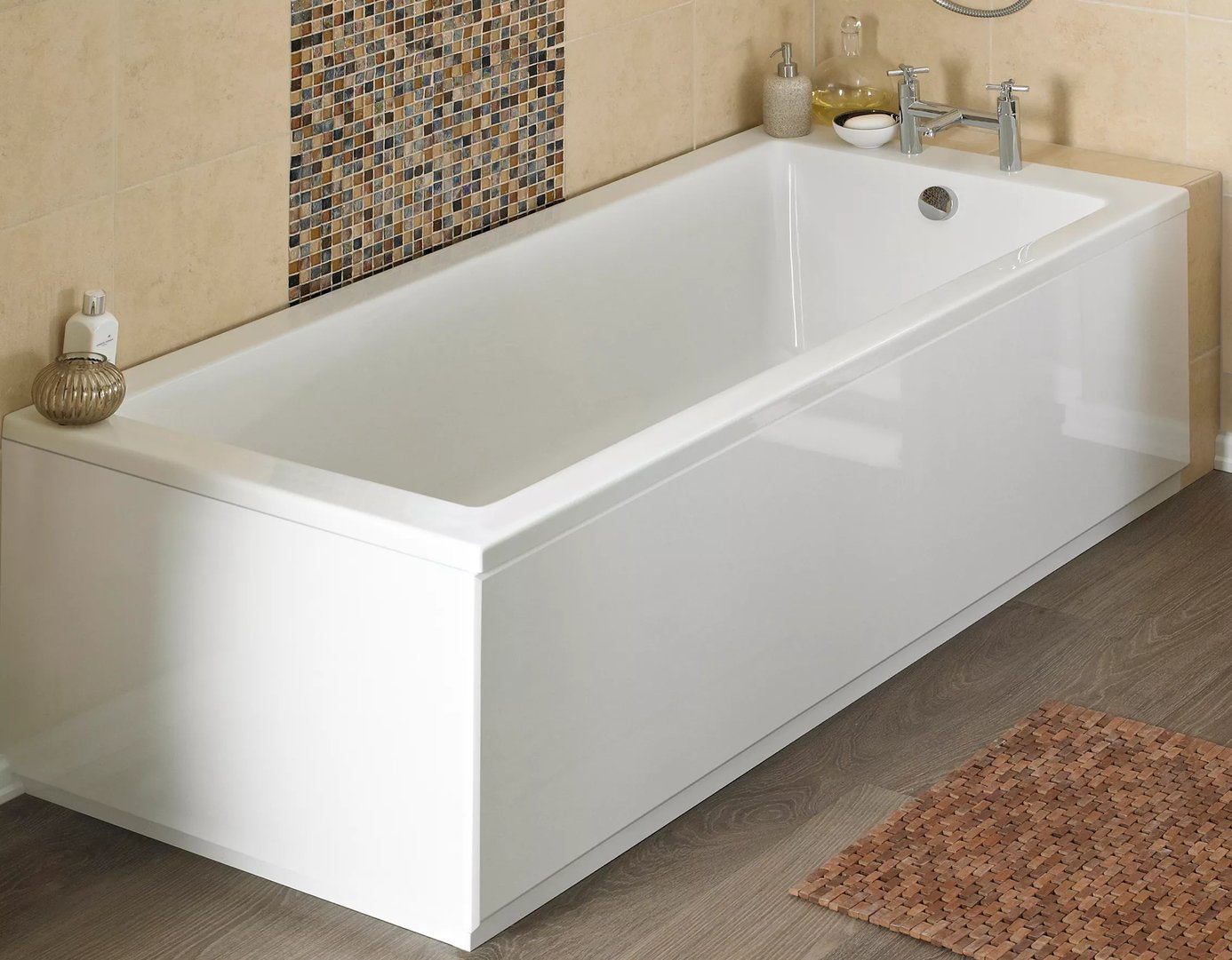1600mm Bath Front Panel - White