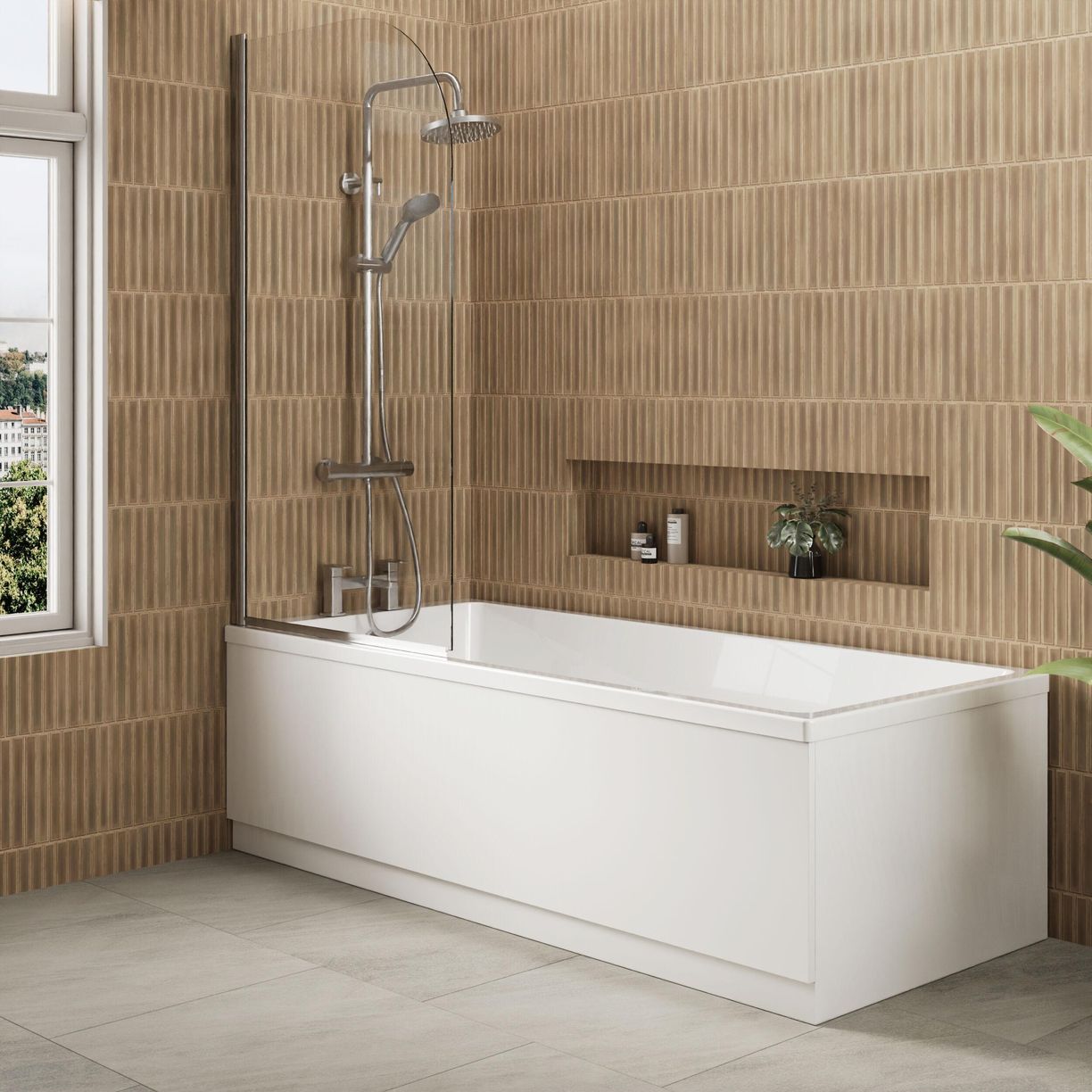 1800mm Bath Front Panel - White