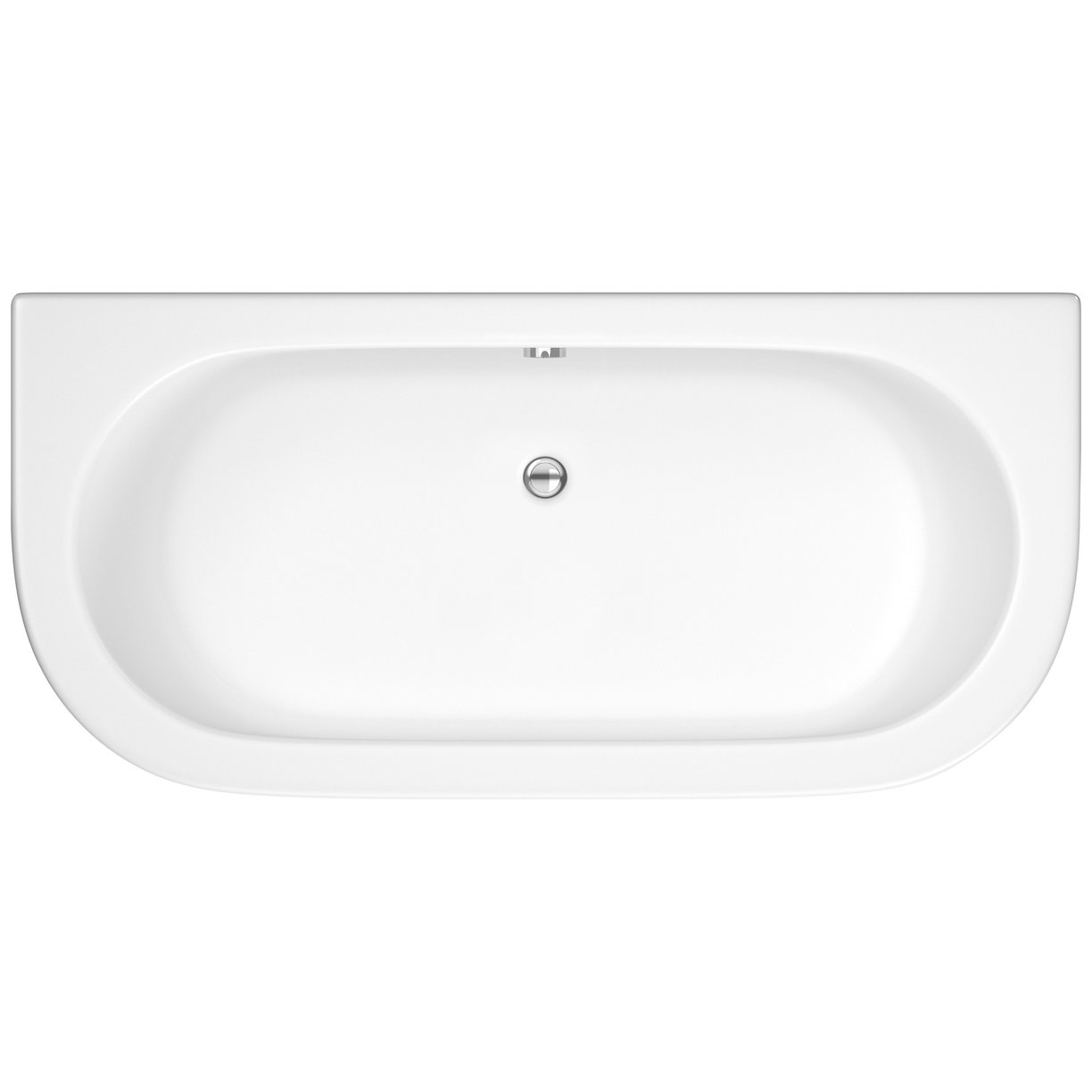 Shingle Back To Wall Bath & Panel (4mm) - White
