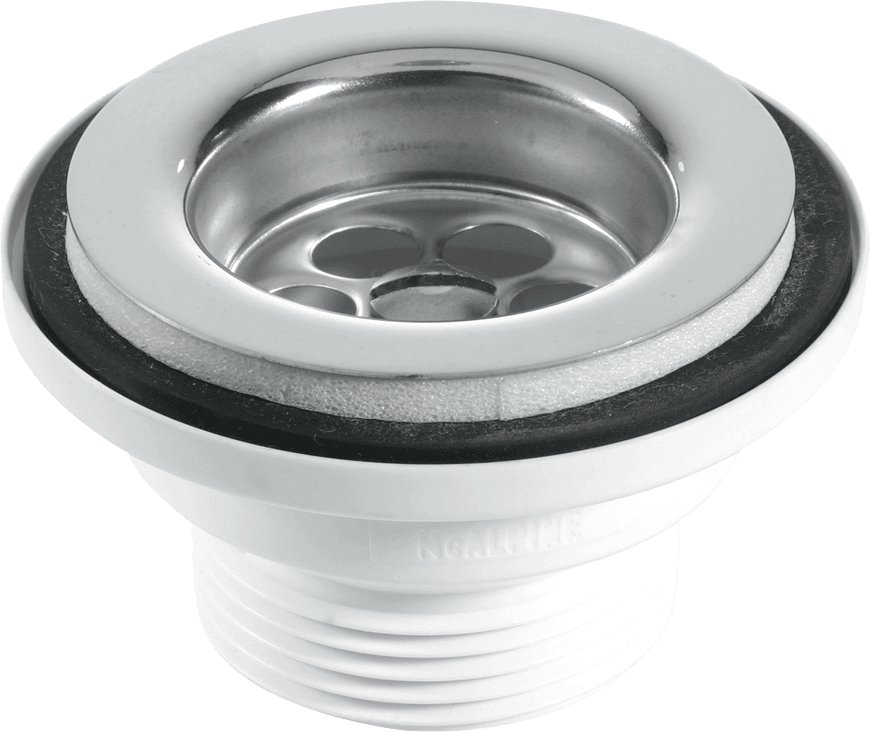 McAlpine Basin Waste 11/4" x 60mm flange with plug SS BSW1P