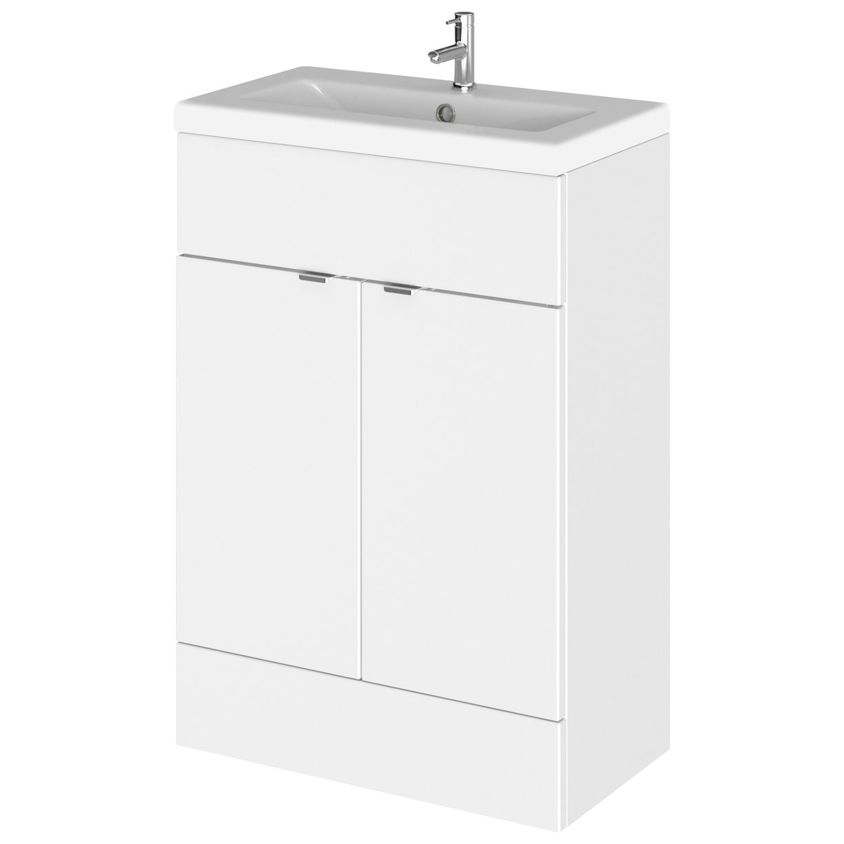 600Mm Fd Vanity Unit & Basin - Gloss White