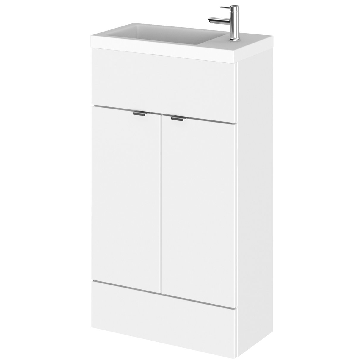500Mm Compact Vanity Unit & Basin - Gloss White