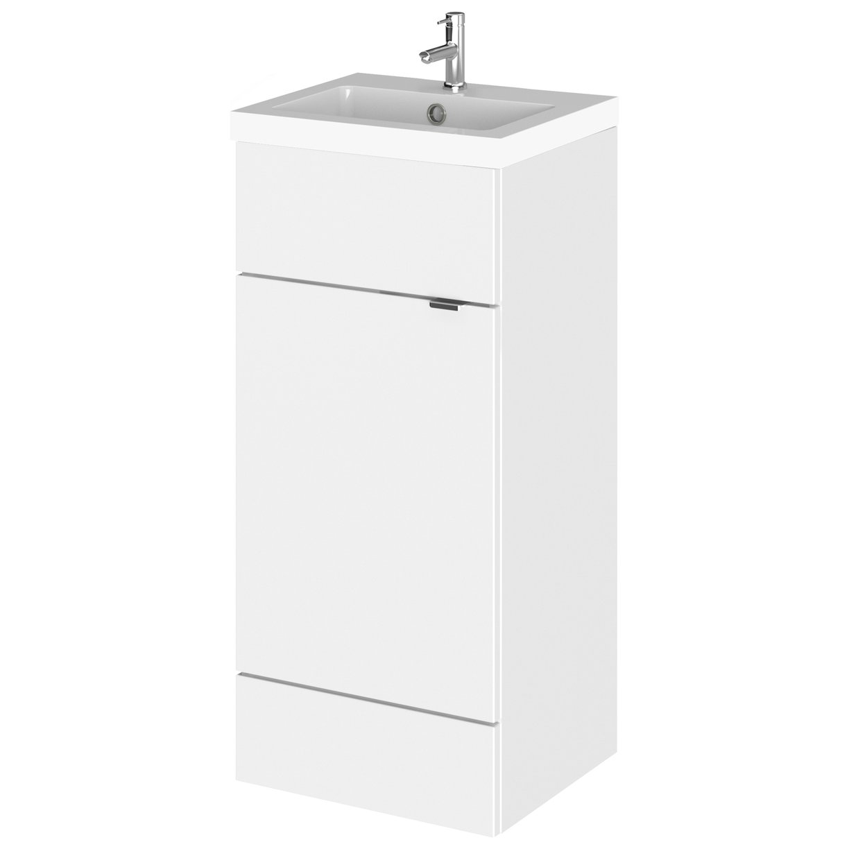 400Mm Fd Vanity Unit & Basin - Gloss White