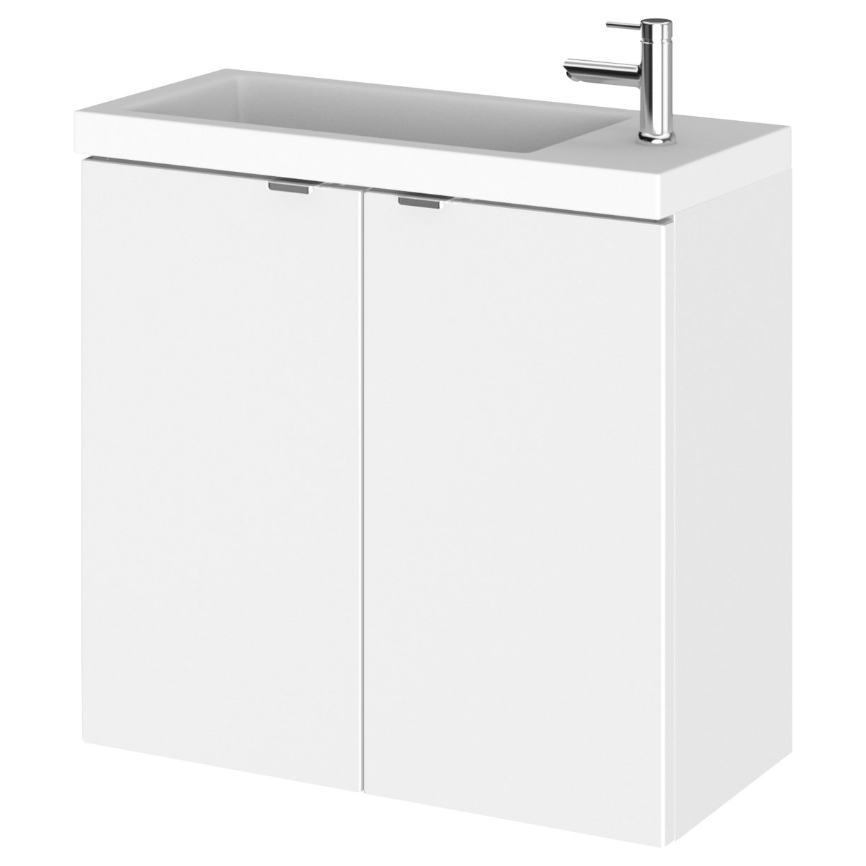 600Mm Vanity Unit & Basin - Gloss White