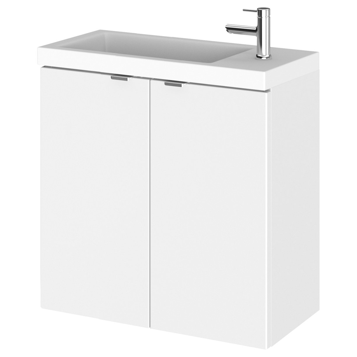 500Mm Vanity Unit & Basin - Gloss White