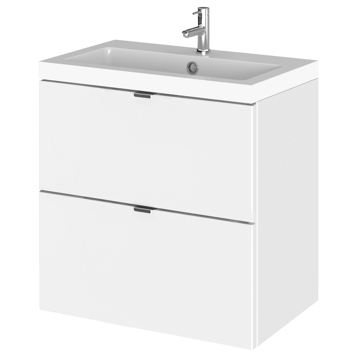 500Mm Vanity Unit & Basin - Gloss White