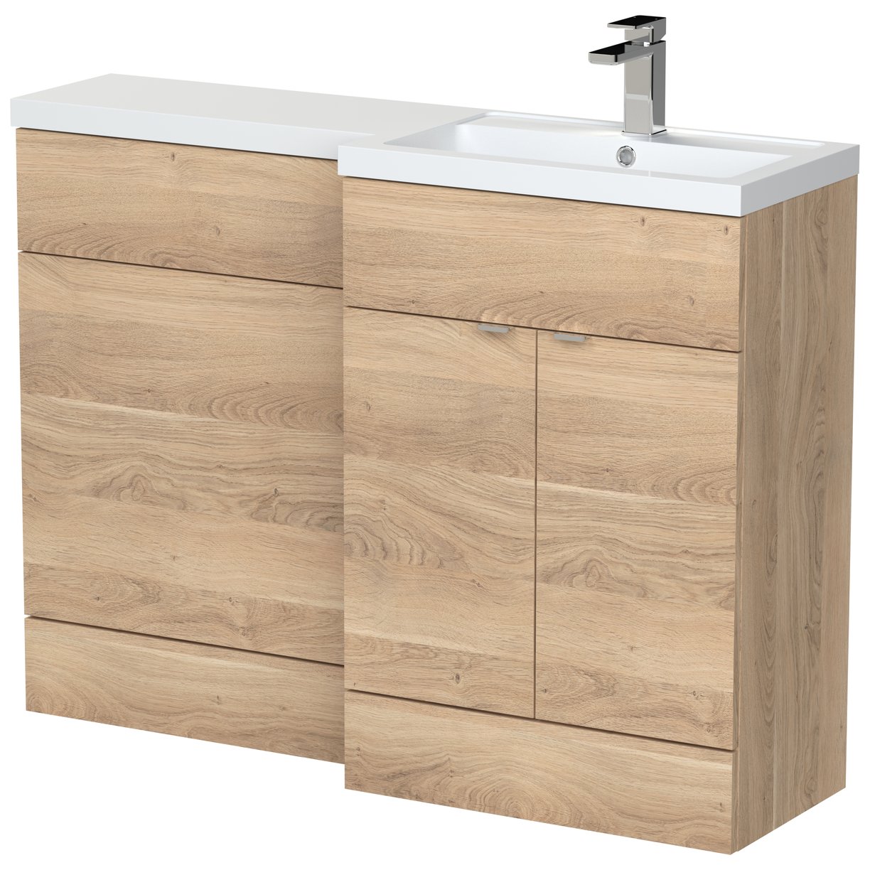 1200Mm Combination - Fd Option 1 - Rh - Bleached Oak