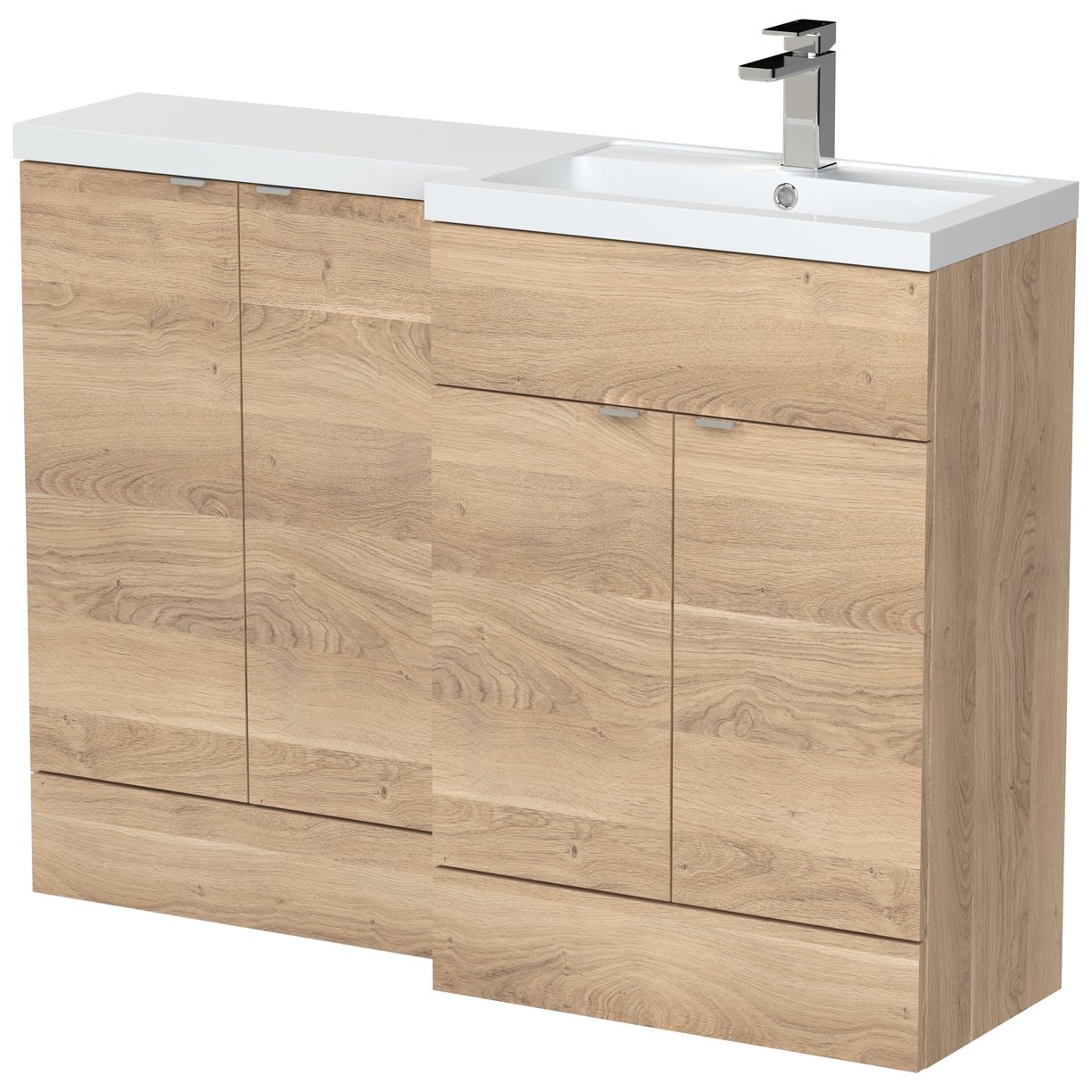 1200Mm Combination - Fd Option 2 - Rh - Bleached Oak