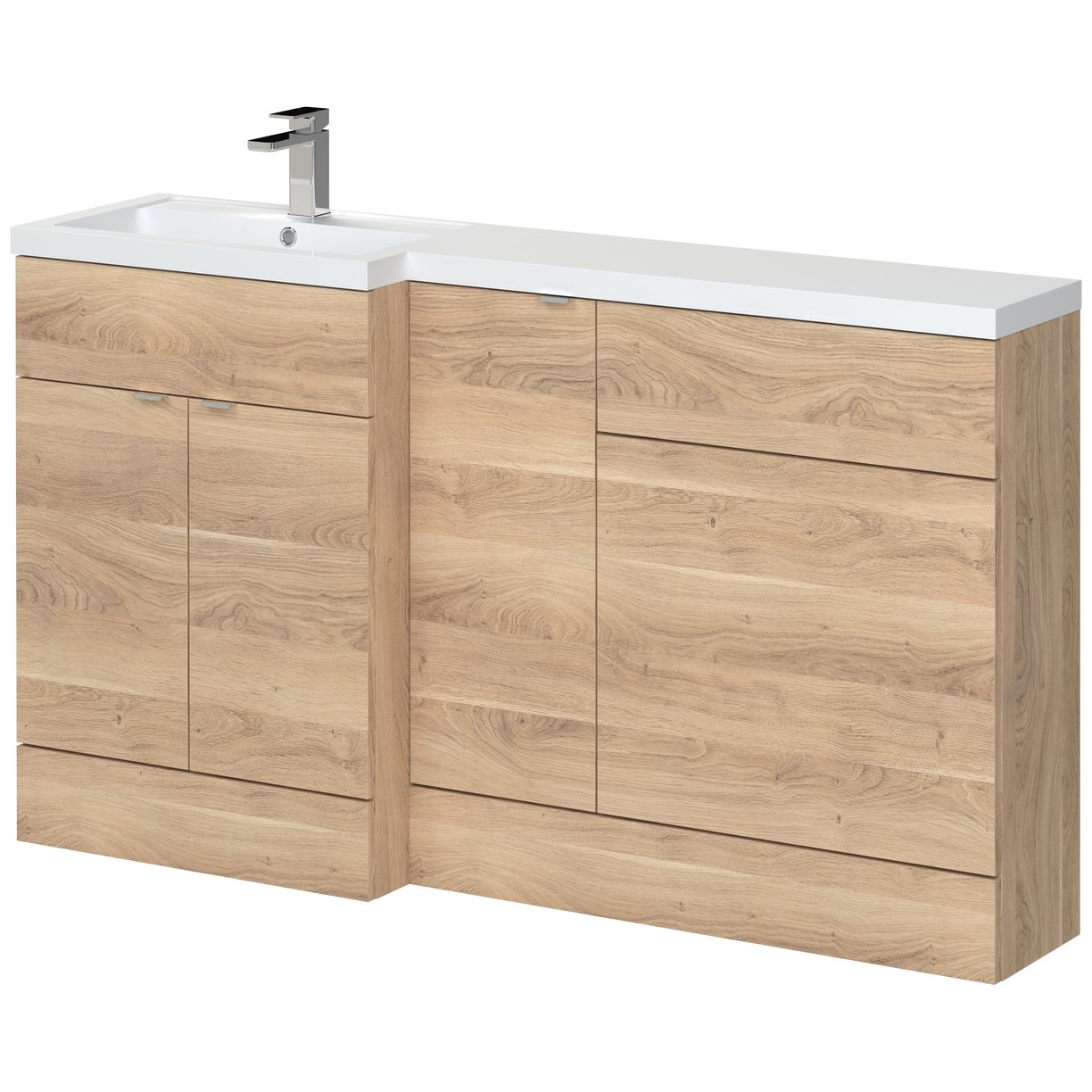 1500Mm Combination - Fd Option 2 - Lh - Bleached Oak