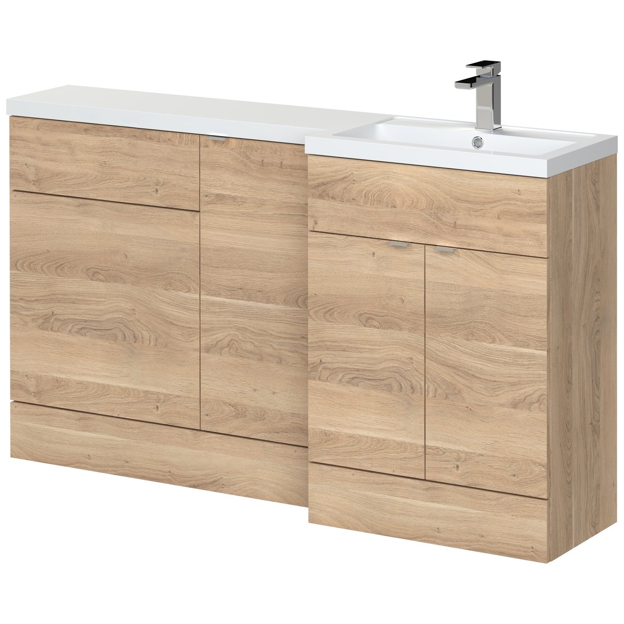 1500Mm Combination - Fd Option 1 - Rh - Bleached Oak