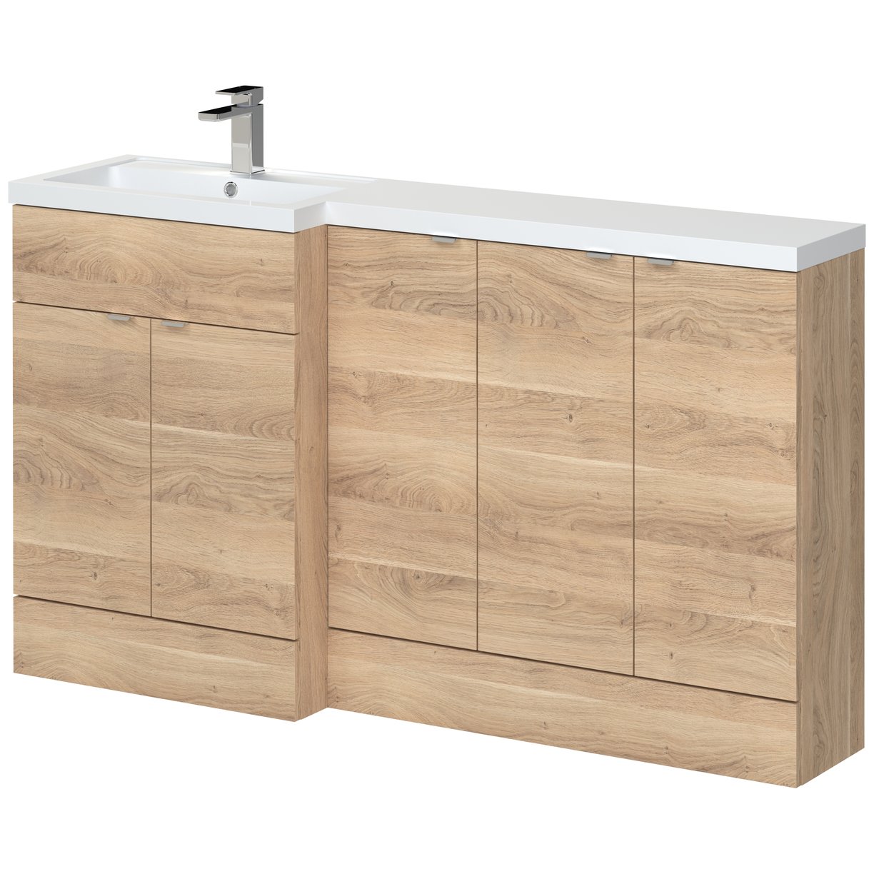 1500Mm Combination - Fd Option 3 - Lh - Bleached Oak