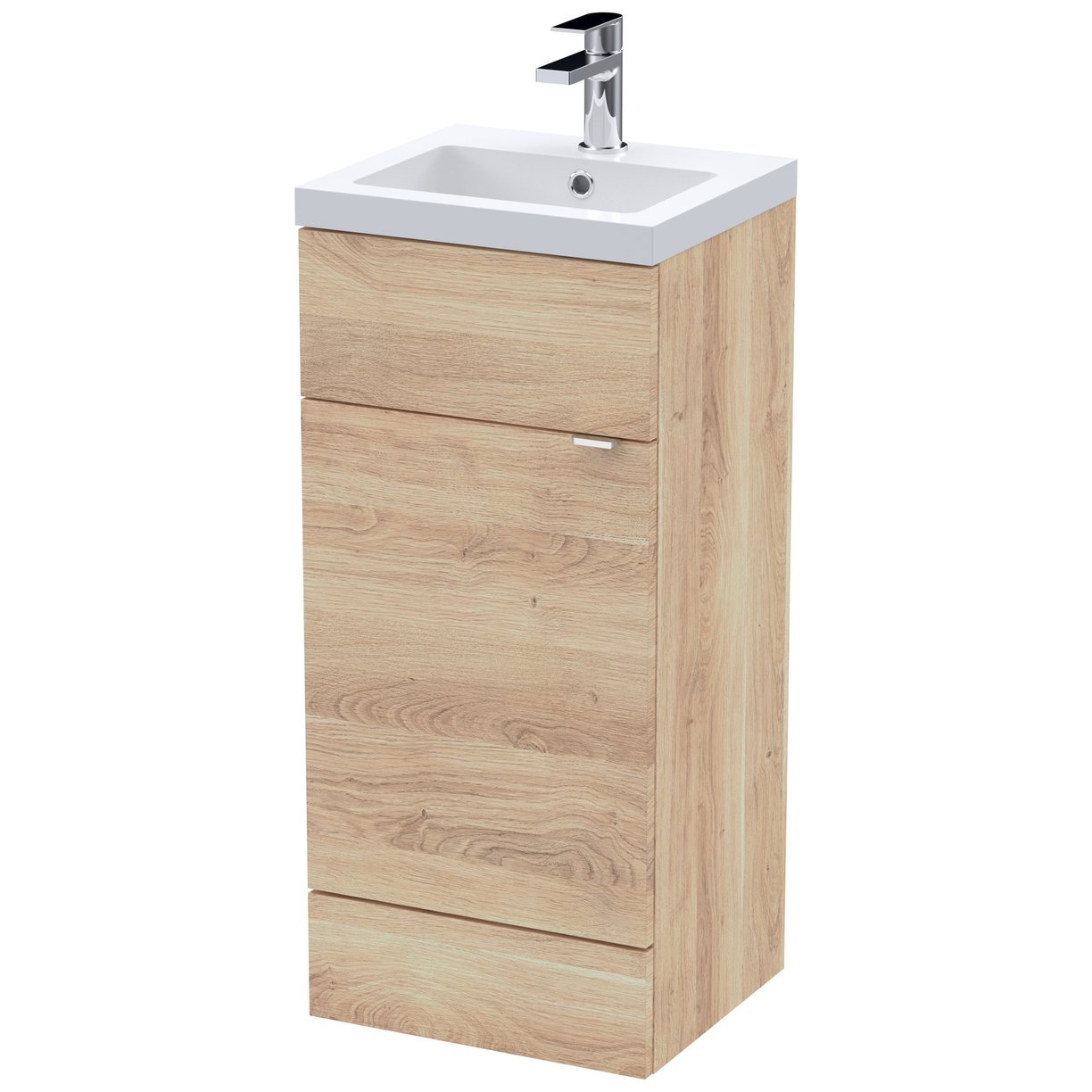 400Mm Fd Vanity Unit & Basin - Bleached Oak